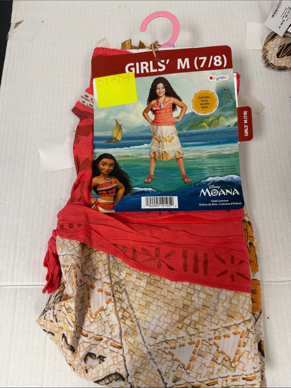 Disguise Girls' Moana Costume Red and Cream